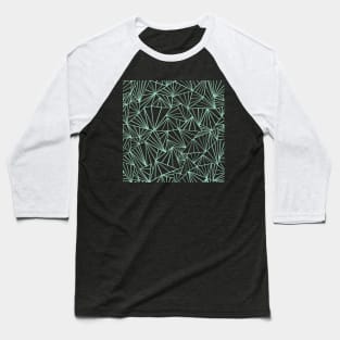 Abstract Fan Mint Green Baseball T-Shirt